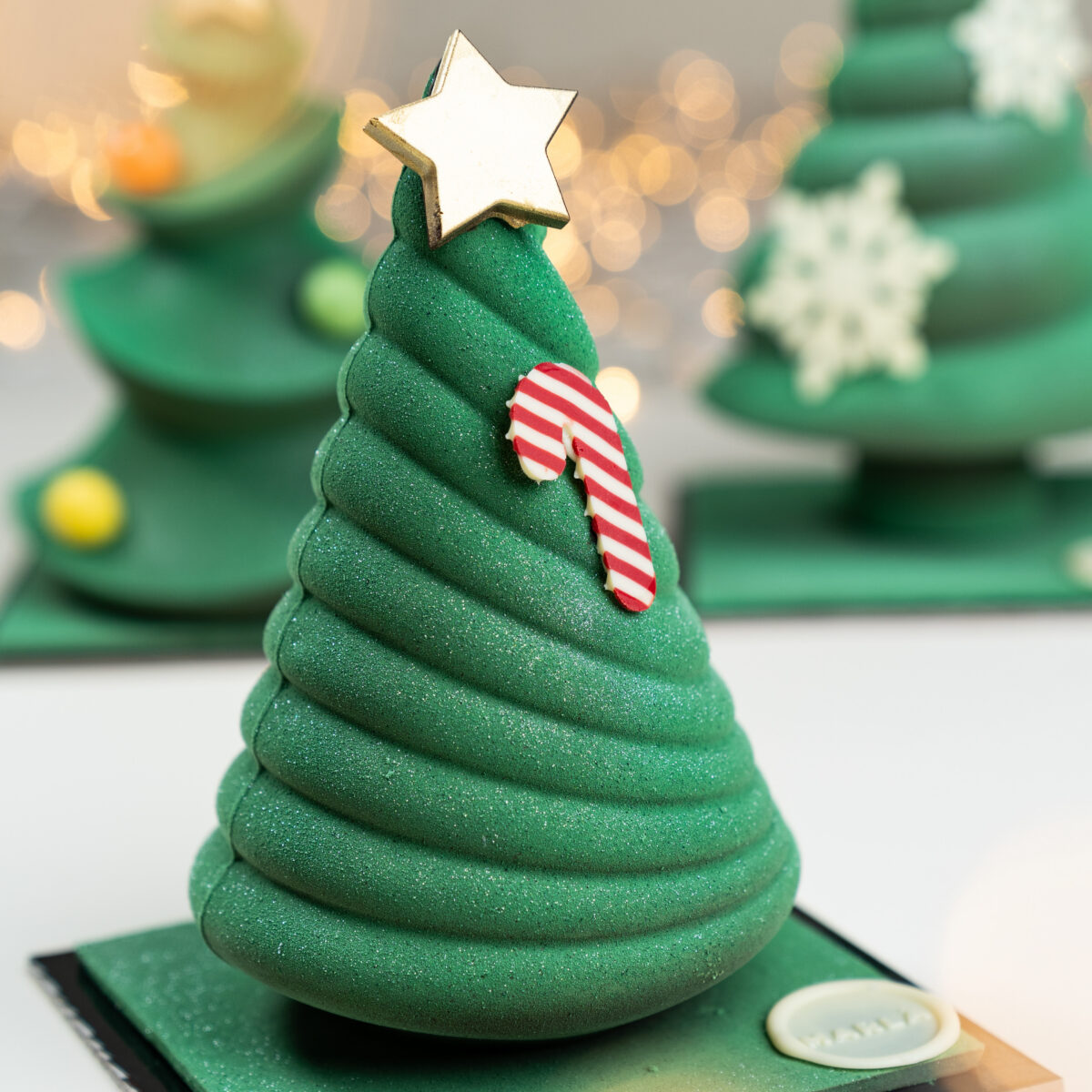 Alberello verde in cioccolato al latte