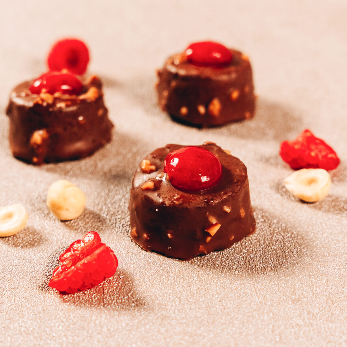 Gianduia and raspberry Morbidone